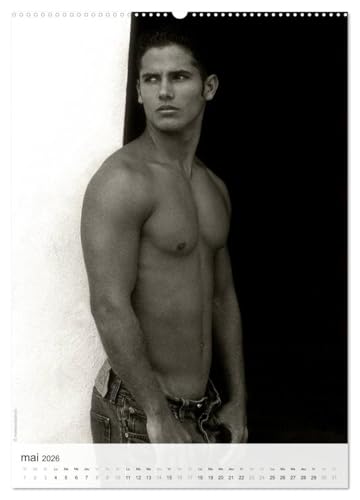 contrastes hommes (Calendrier mural 2026 DIN A2 vertical), CALVENDO calendrier mensuel: Calendrier mensuel avec 13 photos en noir et blanc avec du nu artistique masculin (CALVENDO Érotisme)
