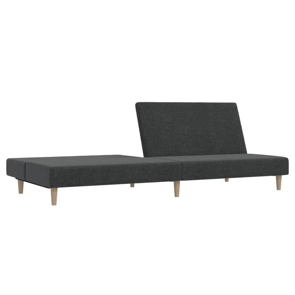 Divano letto a 2 posti, in tessuto grigio scuro, con funzione letto, estensibile come letto per gli ospiti, 200 x 100 cm, salvaspazio, per soggiorno, camera degli ospiti, con robusto telaio