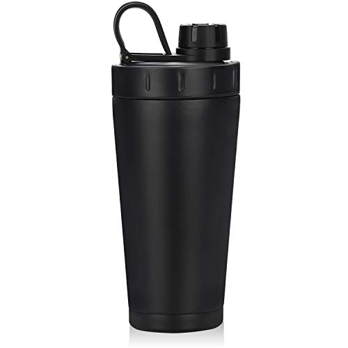 Homiguar Shaker Bottle, Stainless Steel Insulated Protein Shaker Bottle, Keeps Cold/Hot, Double Walled