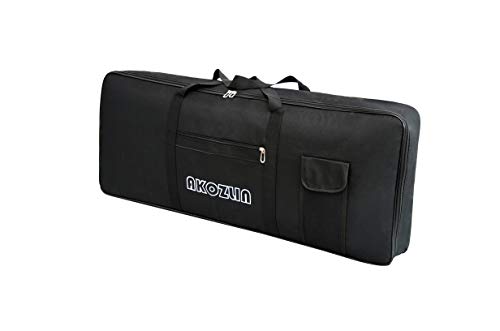 Akozlin 61 Keys Portable Padded Keyboard Case,Dimension 40"X6"X16", Electric Piano Keyboard Gig Bag (Black) #TOP7