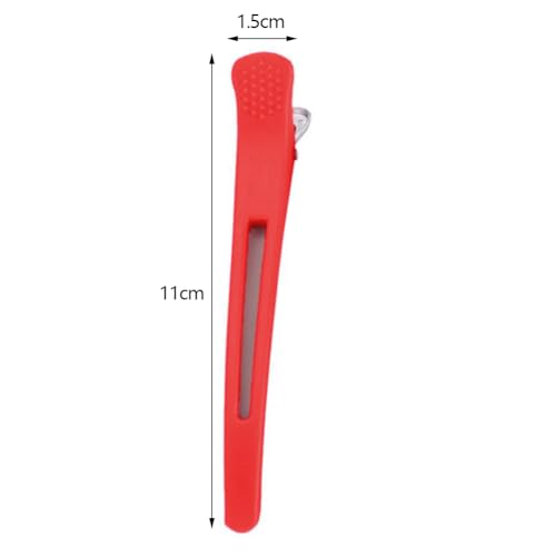 XIZONLIN 6Pcs Hair Clips for Styling Sectioning Non Slip No-Trace Duck Billed Hair Clips Hair Cutting Clips for Hairdresser Women Men Girls Salon Home Hair Dying Accessories Red - Image 4