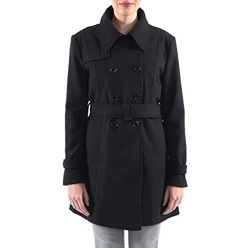 Alpine Swiss Keira Womens Wool Double Breasted Belted Trench Coat4
