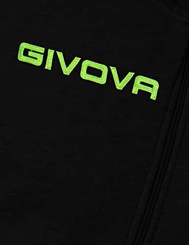 Givova Tuta King Felpa Nero/Verde Fluo Tg. S - 3