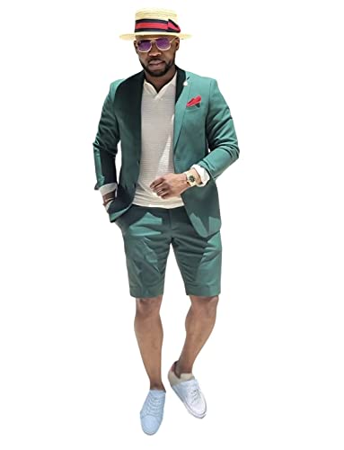 Costume d'été pour homme avec veste à deux boutons et short élégant pour mariage