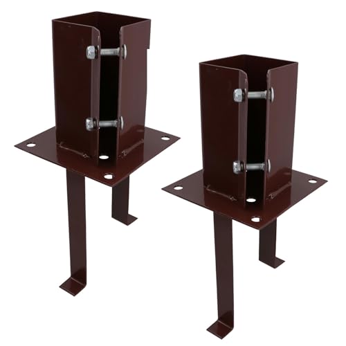 Concrete In Wooden Post Shoe Support Base Bracket Holder 75 x 75mm 2PK