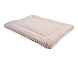 TrendPet Harmony 4cm gefütterte Hundedecke, Katzendecke, Liegedecke für Hunde und Katzen (Creme, 50x35cm)