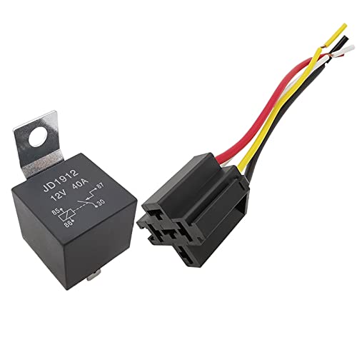 Relais de voiture JD1912 12V 40A avec prise fils pour circuit auto