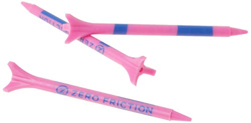 Zero Friction Ladies Compression-Fit Synthetic Golf Glove (2 Pack With Free Pack Of Tees), Universal Fit One Size, White/Lavender #TOP6