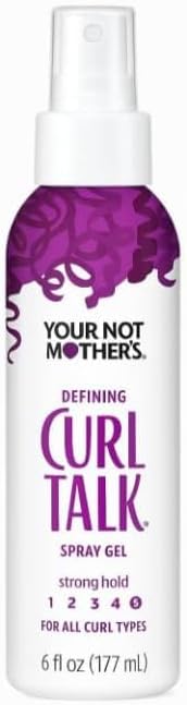 Ṅöẗ Ÿöüṛ Ṁöẗḧëṛ Gel en aerosol | Control del frizz y definición del rizo | Gel para peinar el cabello Cur'ly | Productos para el cabello para mujeres, paquete de 6 oz