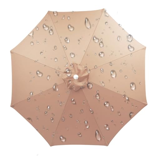 Genérico Patio Toldo de Recambio de Sombrilla, Cubierta de Repuesto para Parasol de 6/8 varillas, Lona de recambio para exterior mesa mercado Parasol(Champán,200cm-8Brazos)
