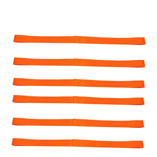 Holibanna 6pcs Heavy Duty Loop Tie Down Straps for Securing ATV Utv Motorcycles Scooters Dirt Bikes Lawn Equipment Durable Orange Load Straps