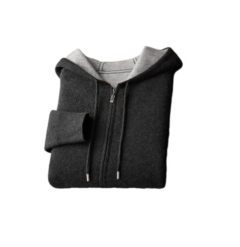 Cardigan à capuche en mérinos pour hommes veste en tricot chaud chic