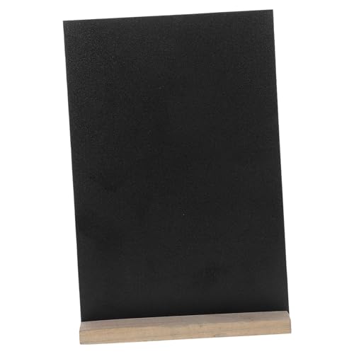 SEWACC 1Pc Wooden Memo Blackboard with Base Double Sided Practical Message Board for Weddings Parties and Home Decor Versatile Chalkboard for Drawing and Notes