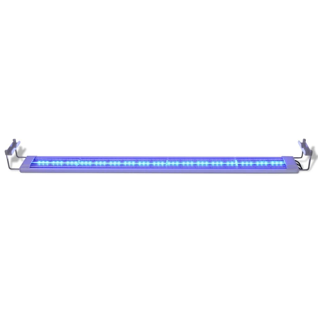 Aquarium-Beleuchtung LED 100-110 cm Aluminiumlegierung mit 153 LEDs, IP67 wasserdicht, dimmbar Tageslichtsimulator, verstellbare Aufsatzleuchte für Süßwasser und Meerwasser Pflanzenlicht