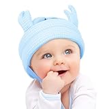 [SORONSO] 頭ごっつん防止 ヘルメット コロバンビ【全面メッシュ/あご紐完全分離】転倒防止 ベビー リュック 赤ちゃん ヘッドガード(スモーキーブルー)