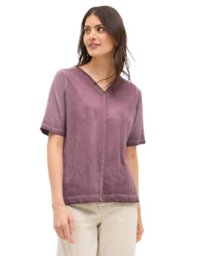 T-Shirt col V femme Cecil B323511 top manches courtes effet dégradé