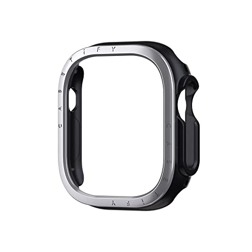 CASETiFY Impact Watch Case [Brushed Aluminium Bezel] Compatible with Apple Watch Ultra - 49mm - Silver