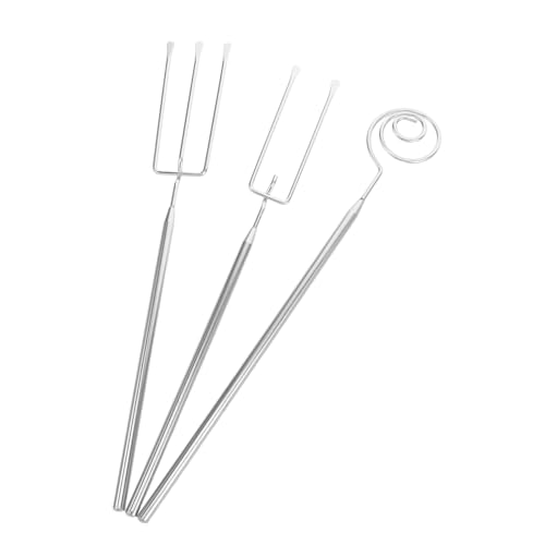 JECOMPRIS 3piezas Tenedor De Chocolate y Queso Acero Inoxidable Para Fondue y Aperitivos Utensilio De Cocina Fácil De Usar