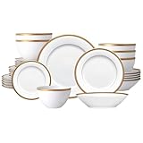 Noritake Charlotta Gold 30-Piece Dinnerware Set, Service for 6