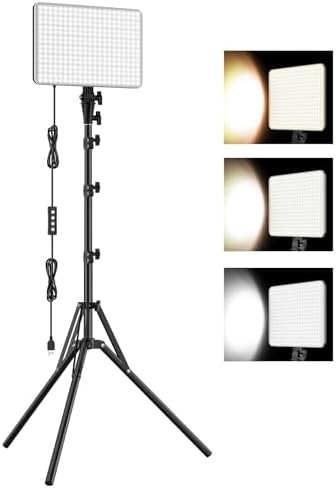 1-Pack LED Video Lighting Kit, Anautin 15W/1700Lux Photography Li...