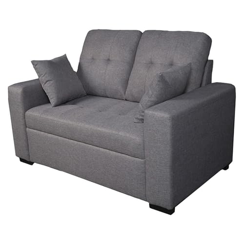 Sofá de 2 plazas para salón acogedor modelo Nemo de diseño gris 2