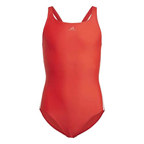 Bañador de niña adidas rojo para días de piscina y playa en talla 4T