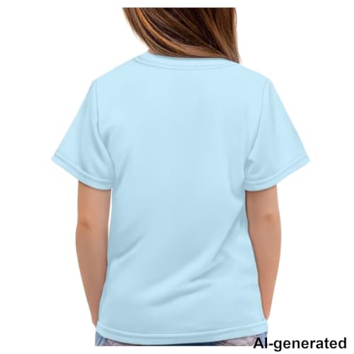 Image of Novelty 3D Graphic T Shirts for Kids Crew Neck Funny Animal Print Short Sleeve Girls Tshirts 3-16 Years