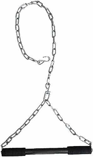 height increaser and pull ups heavy chain rod extremely durable and safe multi-training bar (silver)