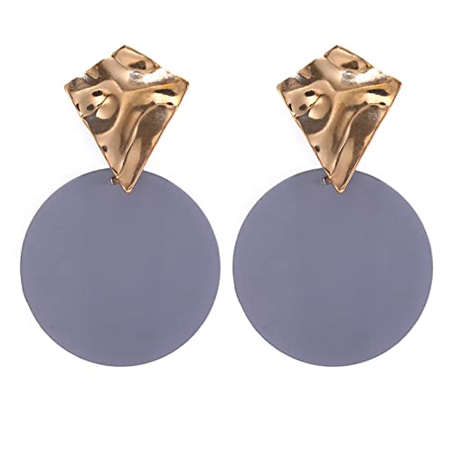 Boucles d'oreilles pour Femmes en Argent et résine carrée fait main