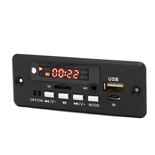 MP3 Decoding Board with Digital Led Tube Builtin Fm Radio and Memory Function for Home, Car and Professional Active (Black)