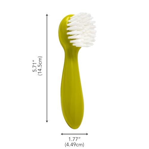 Potato Scrub Brush, Ergonomic Easy Grip Handle, Ideal for Cleaning Vegetables and Fruits, Small and Compact, Handy Kitchen Gadget, BPA-Free, Dishwasher Safe, Green