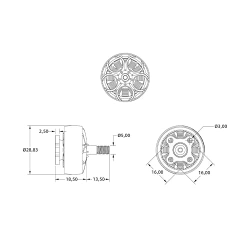 Moteur sans balais S2207 2100KV pour session FPV - 5