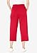 Woman Within Plus Size Sport-Knit Pull-On Capri Pants - 3X, Vivid Red