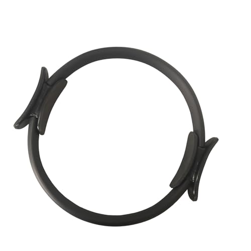 wisoolkic Aro de Pilates Premium, Herramienta para Ejercicio de Cuerpo Completo para Mujeres y niñas, círculo mágico de Fitness para Entrenamiento físico, Anillo de Yoga PP, Negro