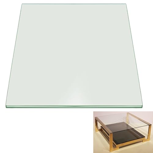 ZOLPINL Tablero de Vidrio Cuadrado, de 8 mm de Grosor, con Borde Templado Pulido, Transparente, para Mesa de Comedor, Mesa de Centro, Mesa de Oficina y Mesa Auxiliar (70 x 70 cm).