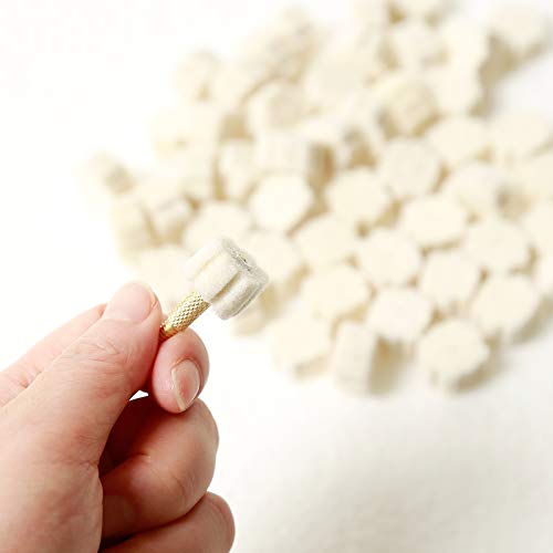 Aolamegs (100 Pack) .223/5.56 Wool Star Chamber Cleaning Pads Or Attachment With Brass Connector #TOP7