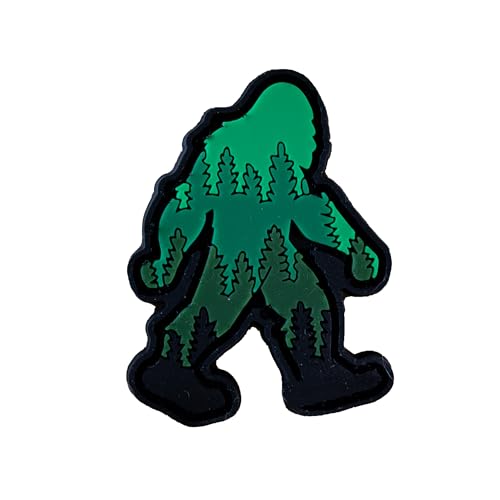 Saspatch Bigfoot Trees PVC Morale Patch Nature Tactical Hook Loop