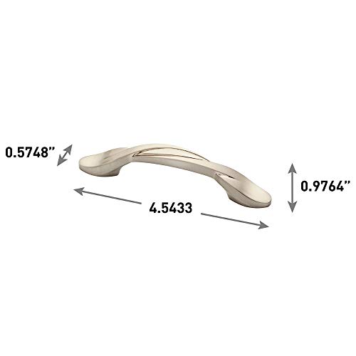 Franklin Brass P35518K-SN-B1 Curved Kitchen Cabinet Drawer Handle Pull, 3 Inch, Brushed Nickel, 25 Count