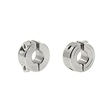 2 PCS Double Split Shaft Collar,SAFYY 304 Stainless Steel Two-Piece Clamping Collar with M3 Set Screws,5/16 Inch Bore Size