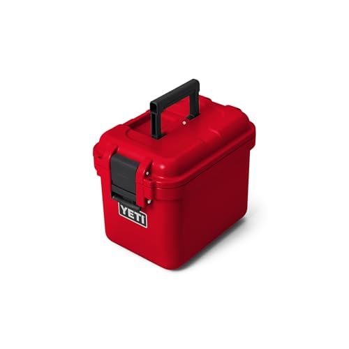 Image of YETI LoadOut 15 GoBox Divided Waterproof Cargo Case, Dry Box, Camera Case, Fishing Tackle Box, Rescue Red