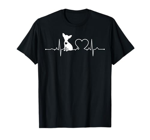 Chihuahua with Heartbeat - Chihuahua T-Shirt Small