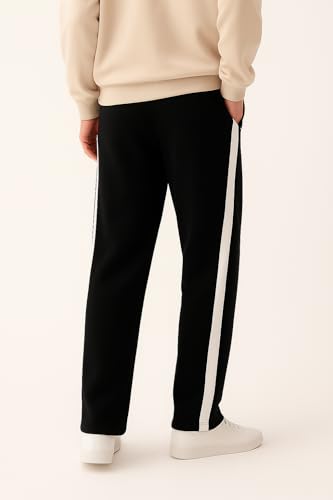 Image of dockstreet Straight Wide fit Long Length Trouser Style Drawstring Trackpant for Men /Trending Sporty Style, Relaxed Casual Pants for Men