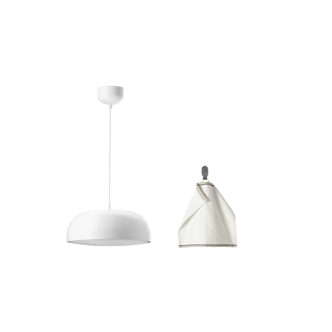 Buy Ikea NYMÅNE Pendant Lamp, White, 40cm, Dome Shape, Anti-Glare