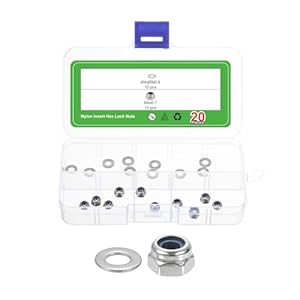 Sourcing Map Nylon Sechskantmuttern Set 20 Stück