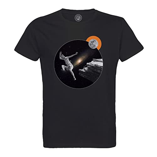 T-shirt homme col rond coton bio galactique au design surréaliste unique