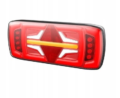 Kamar LED NeoN Lampa Tylna z Dynamicznym Kierunkowskazem, 12-24V, do Przyczep TIR BUS, 2 Sztuki