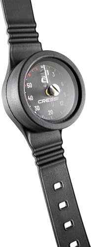 Cressi Wristband Depht Gauge Bar - Profondimètre Analogique Durable au Poignet Unisex, Taille Unique