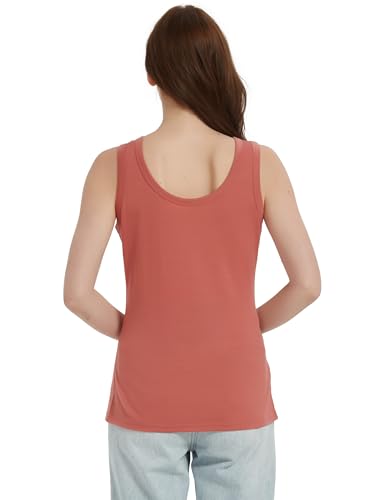 Image of 100% Merino Wool Tank Top for Women, Scoop Neck, Active Lightweight Breathable Undershirt, No-Odor Base Layer