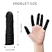 400 Pcs Black Latex Finger Cots Fingertip Sleeves Disposable Rubber Finger Covers for Industrial Electronics Crafting Use (2.36 * 1.06 inches)