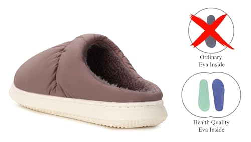 Image of CASSIEY Slippers for Mens Winter Home Indoor Outdoor Warm Thick Sole Waterproof down Cotton Slipper